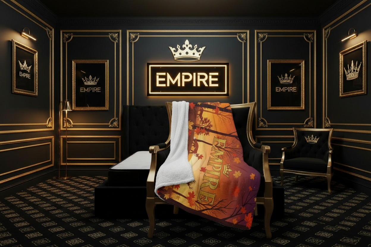Couverture EMPIRE automne sur le fauteuil - Empire Palace