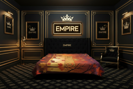 Couverture EMPIRE automne sur le lit - Empire Palace