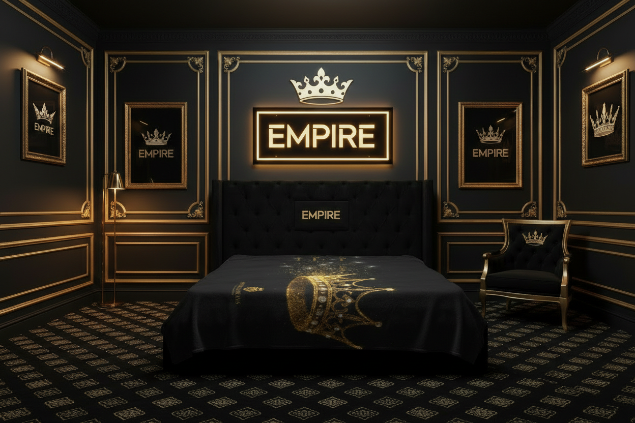 Couverture EMPIRE Imperial Dreams sur le lit - Empire Palace