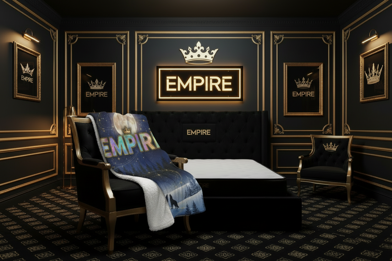 Couverture EMPIRE sur le fauteuil - Empire Palace