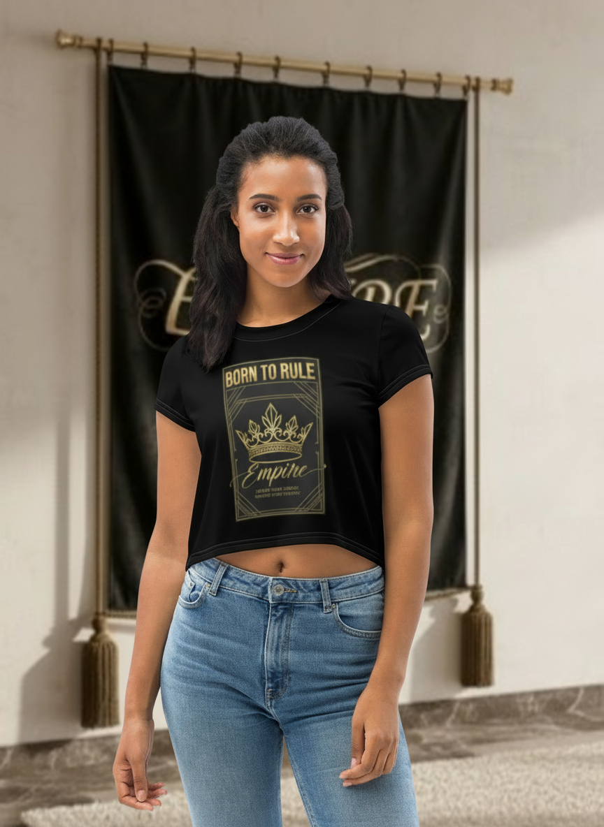 Crop Top Born to Rule - Vue face