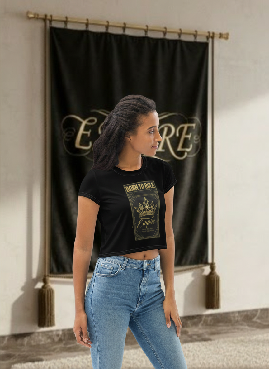 Crop Top Born to Rule - Vue profil