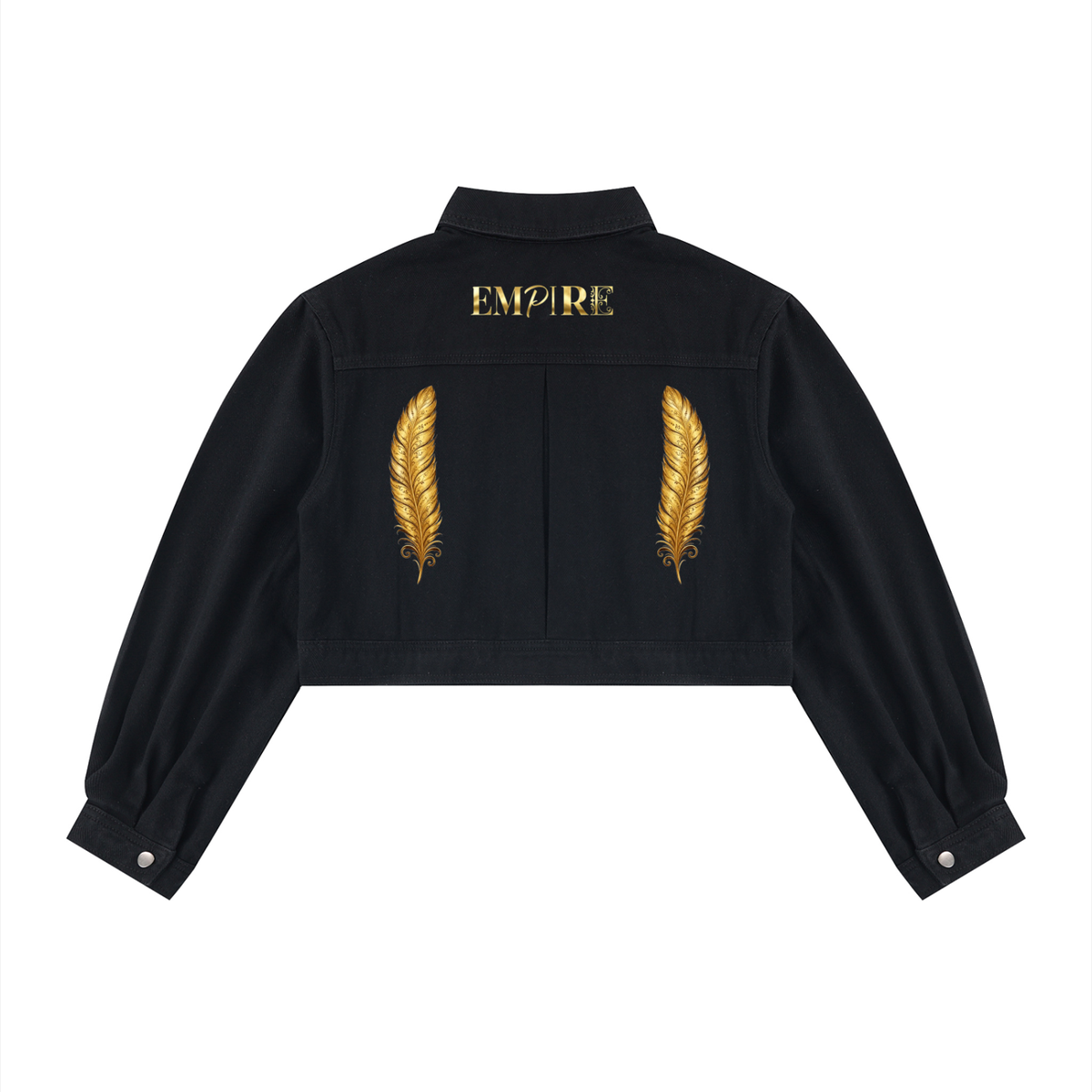 EMPIRE Women's Short Cotton Denim Jacket — Empire Golden Quills
