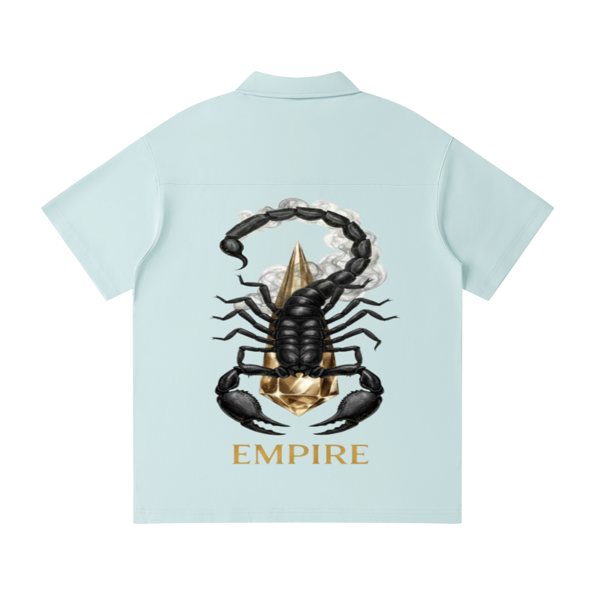 EMPIRE Men’s Quarter-Zip Polo Shirt — Meteor Scorpio