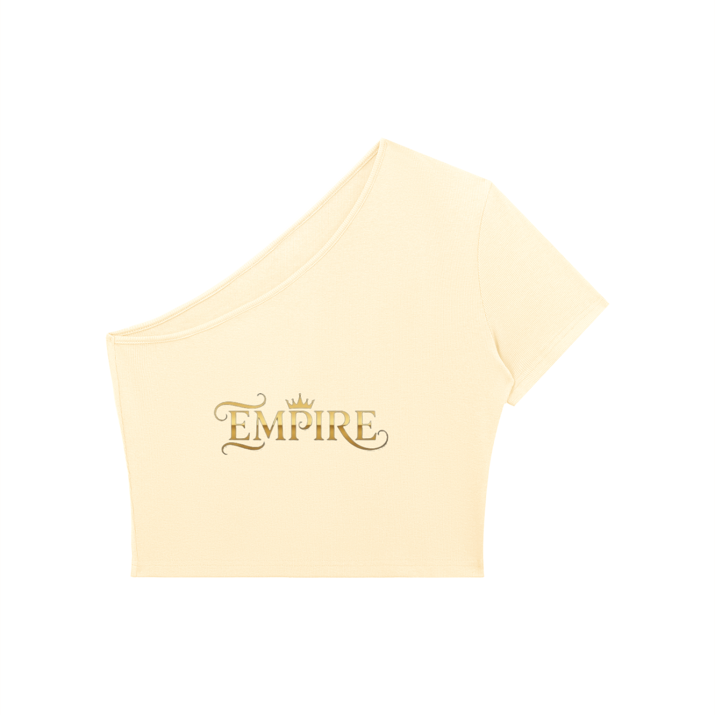 EMPIRE One-Shoulder Crop T-Shirt — Premium Women's Streetwear