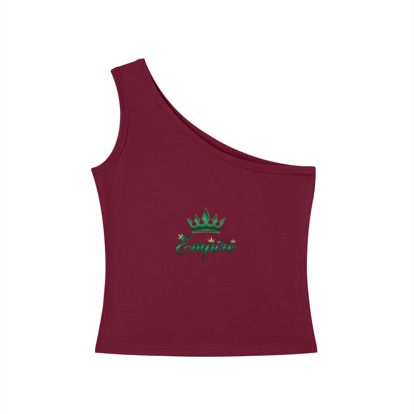 EMPIRE One-Shoulder Crop Top — Asymmetric Edge
