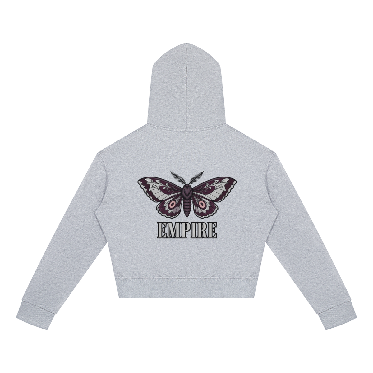 EMPIRE Women's Short Full-Zip Hoodie — Empire Velvet Moth