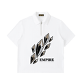 EMPIRE Men’s Half-Zip Cotton Polo Shirt — Obsidian Prism