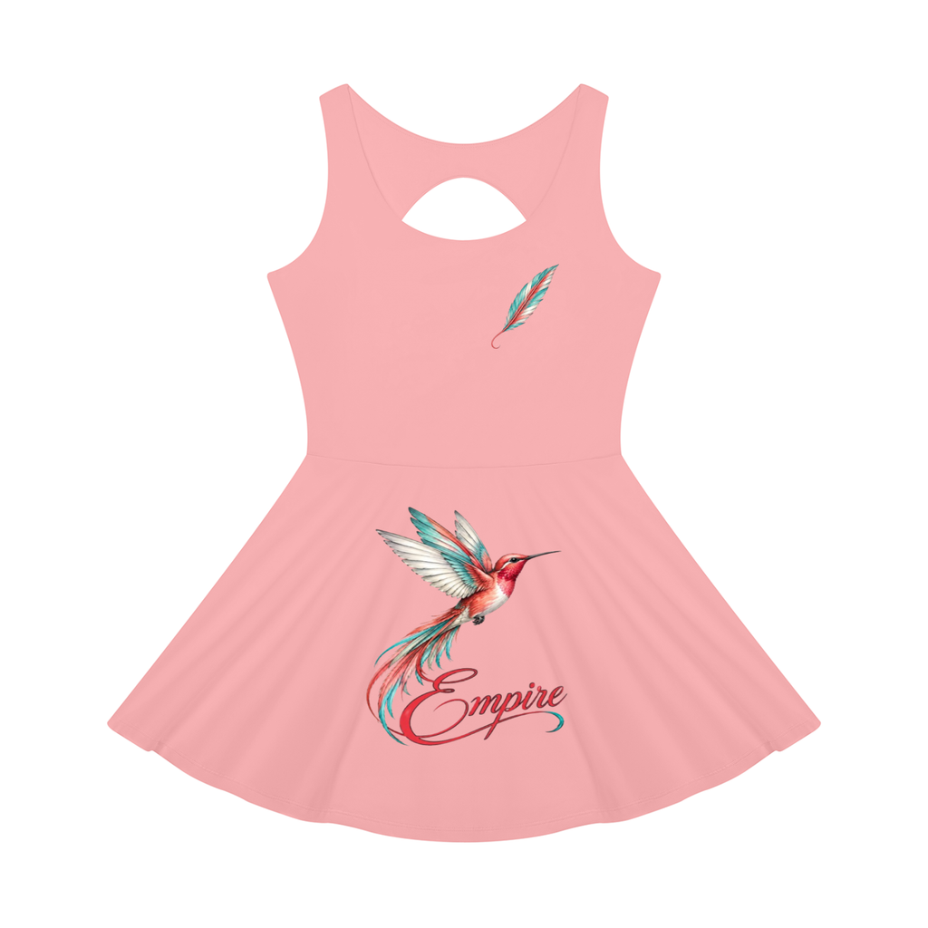 EMPIRE Women's Open-Back Tennis Dress — Empire Colorful Colibri