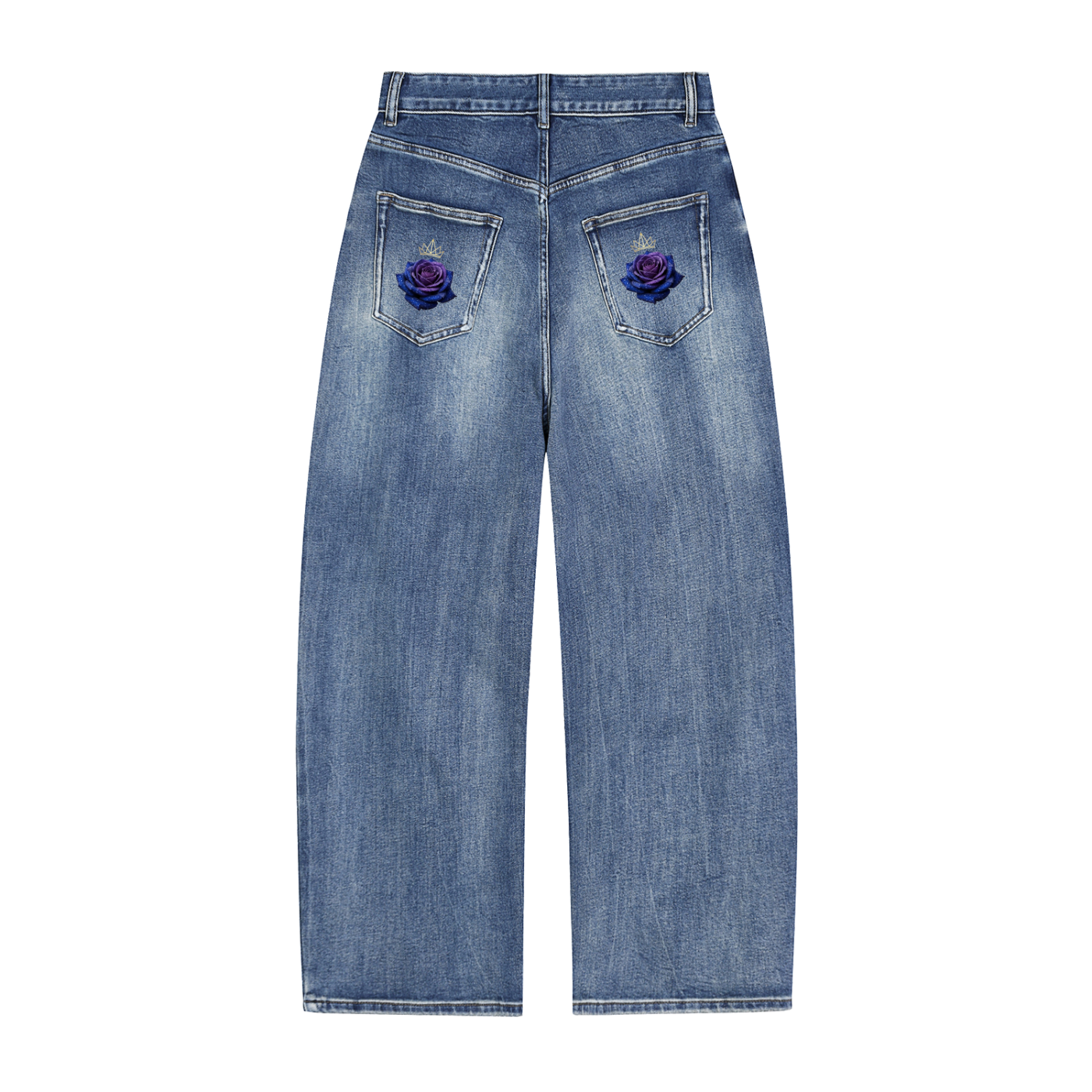 EMPIRE Sun Fade Baggy Denim — Premium Women's Streetwear