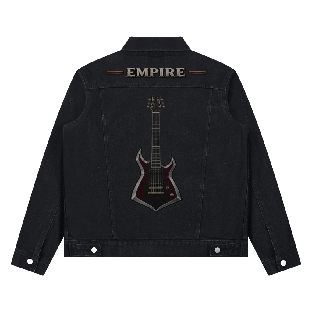 EMPIRE Men’s Vintage-Wash Denim Jacket — Empire Midnight Guitar