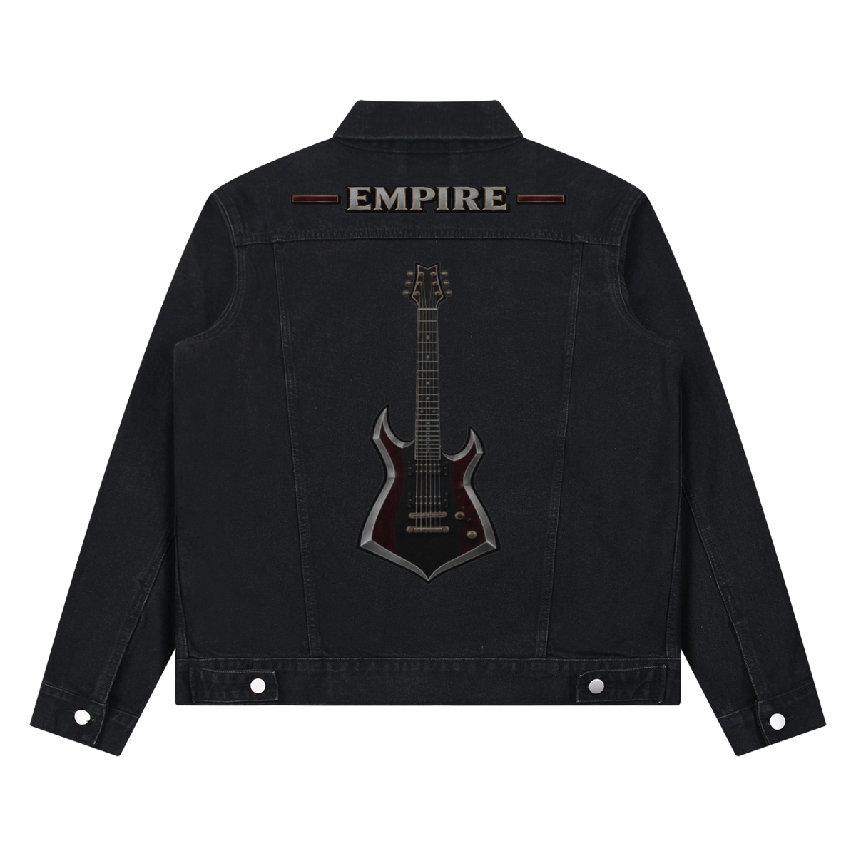 EMPIRE Men’s Vintage-Wash Denim Jacket — Empire Midnight Guitar