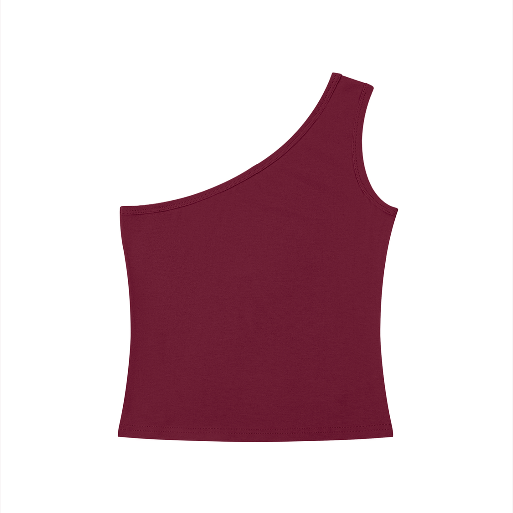 EMPIRE One-Shoulder Crop Top — Asymmetric Edge