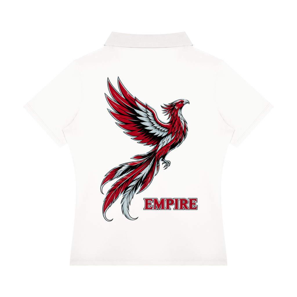 EMPIRE Women's Colour-Block Short-Sleeve Polo — Empire Crimson Phoenix