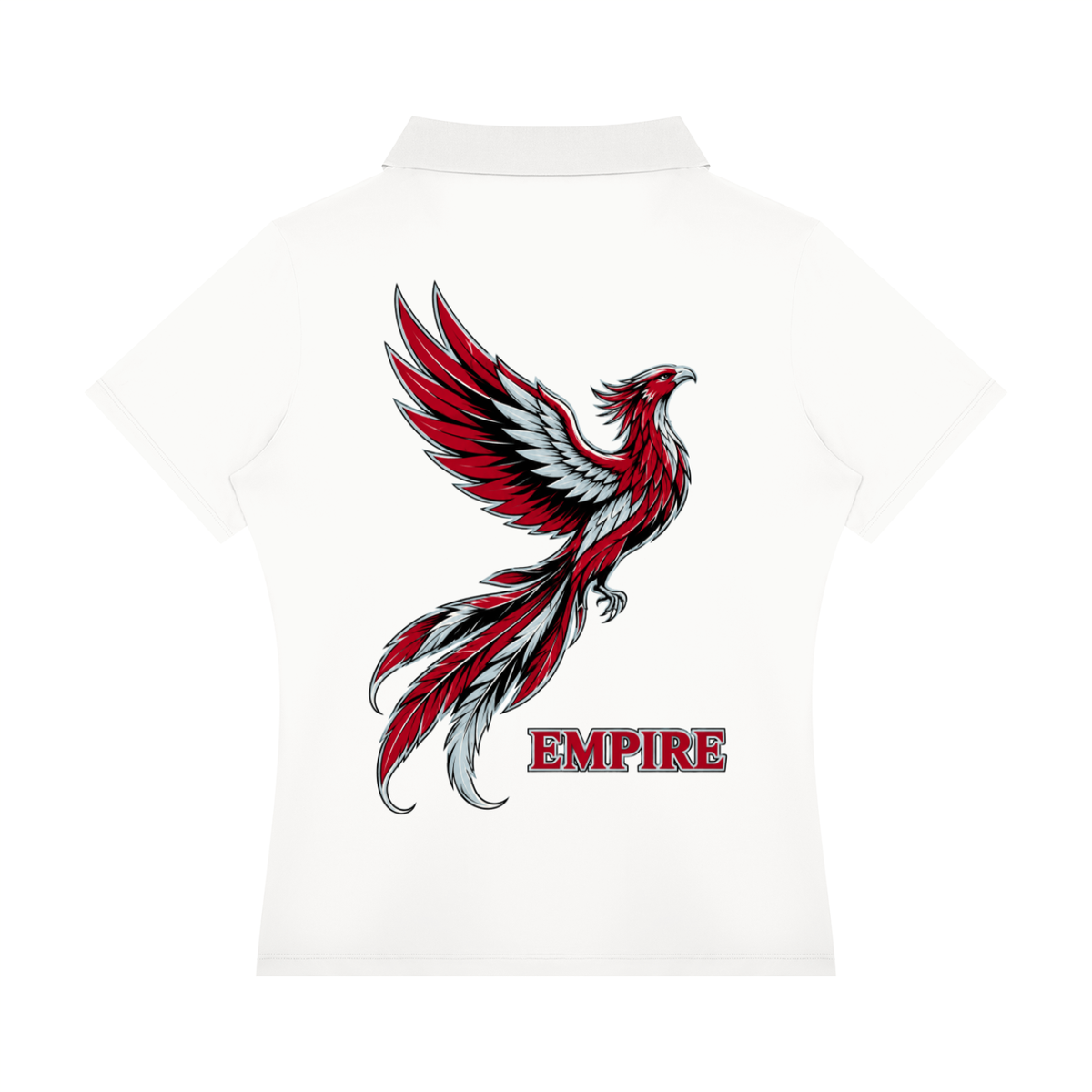 EMPIRE Women's Colour-Block Short-Sleeve Polo — Empire Crimson Phoenix