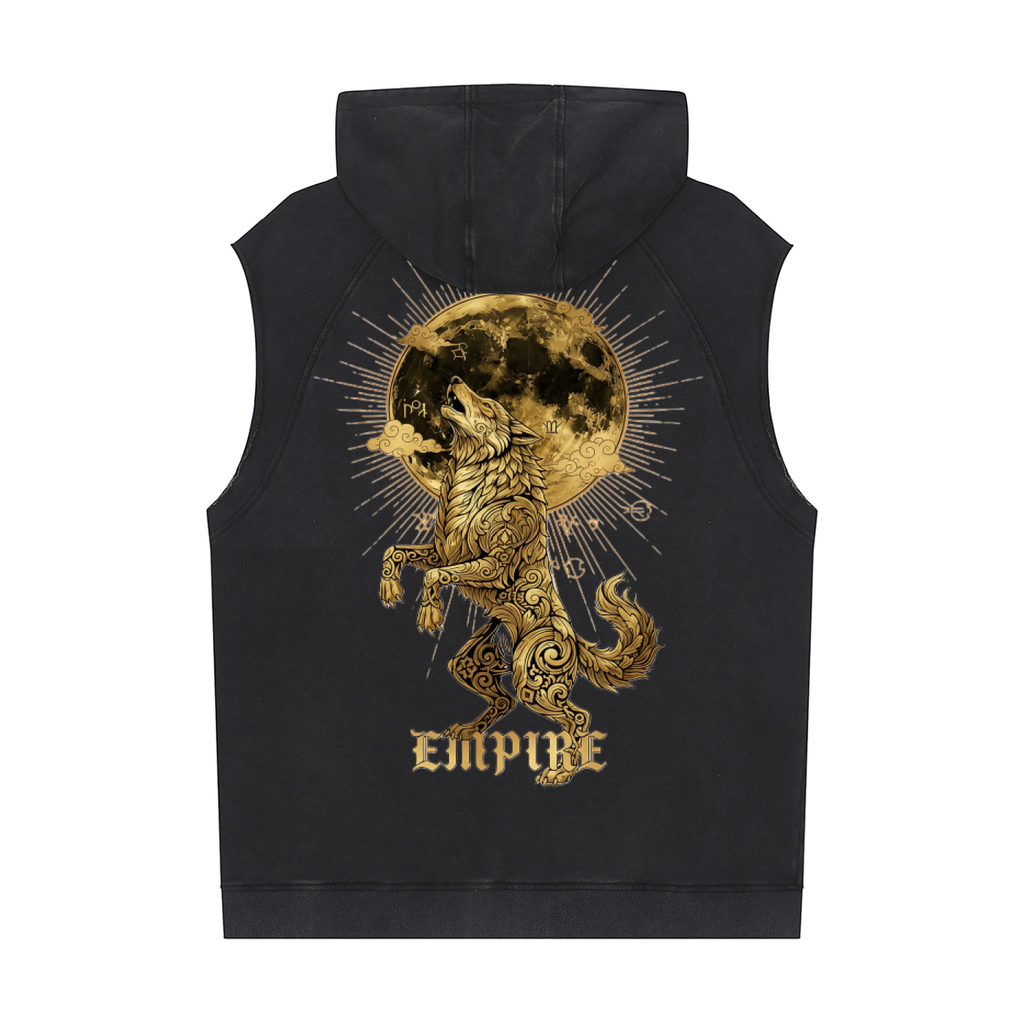 EMPIRE Men Sleeveless Hoodie — Snow Washed Collection