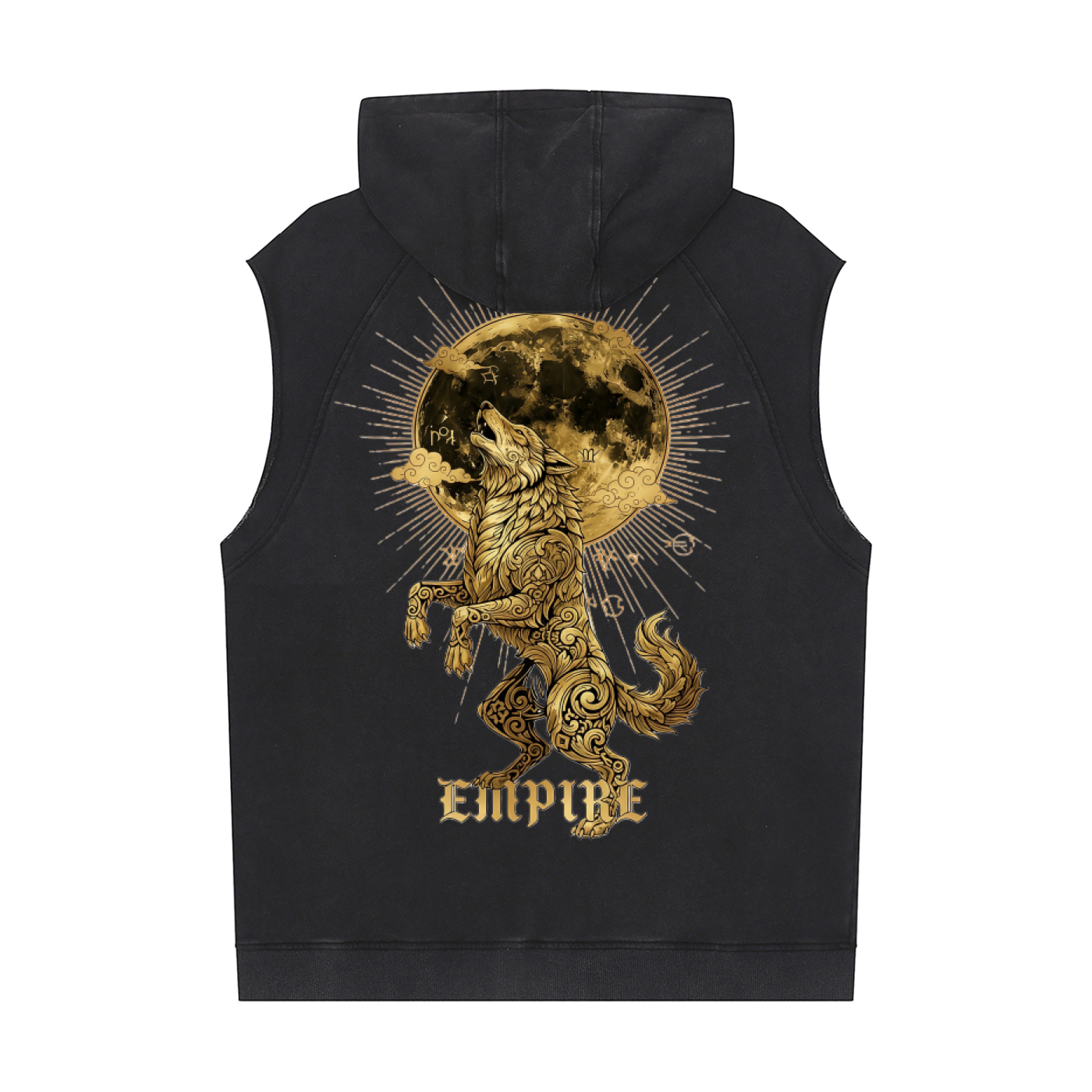EMPIRE Men Sleeveless Hoodie — Snow Washed Collection