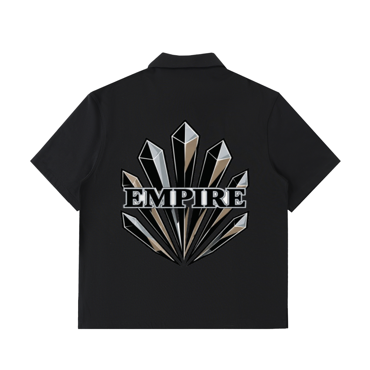 EMPIRE Men’s Half-Zip Cotton Polo Shirt — Obsidian Prism