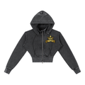 EMPIRE Vintage Washed Cropped Hoodie — Premium Women's Streetwear