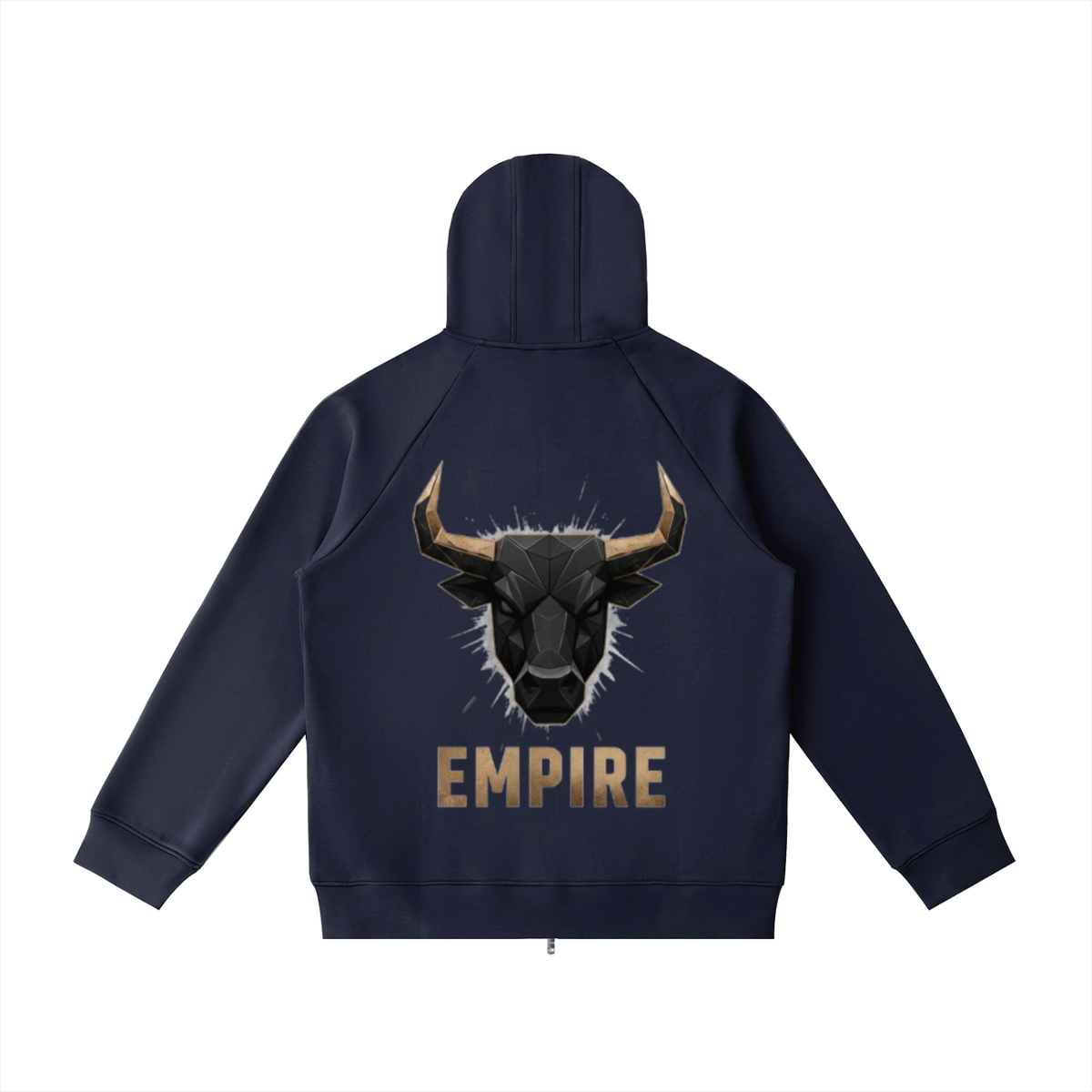 EMPIRE Men’s Raglan-Sleeve Zip Hoodie — Iron Bull