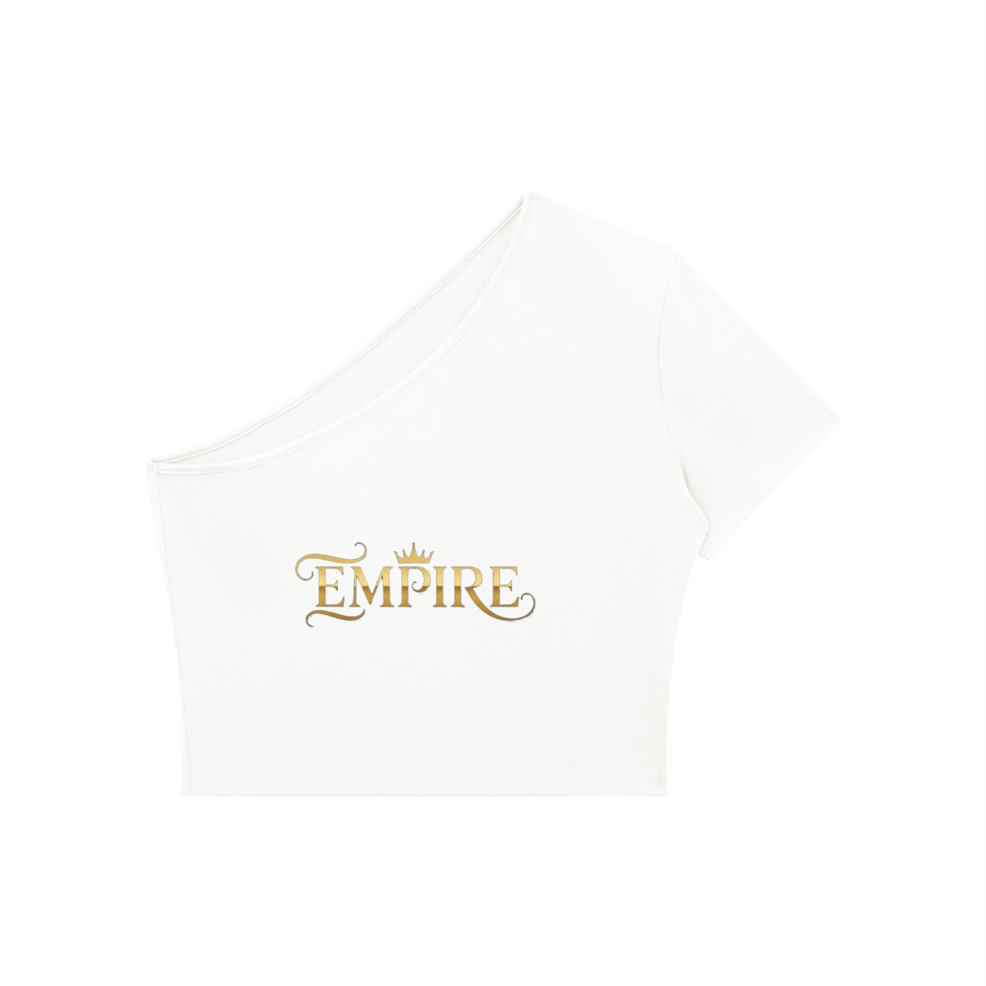 EMPIRE One-Shoulder Crop T-Shirt — Premium Women's Streetwear