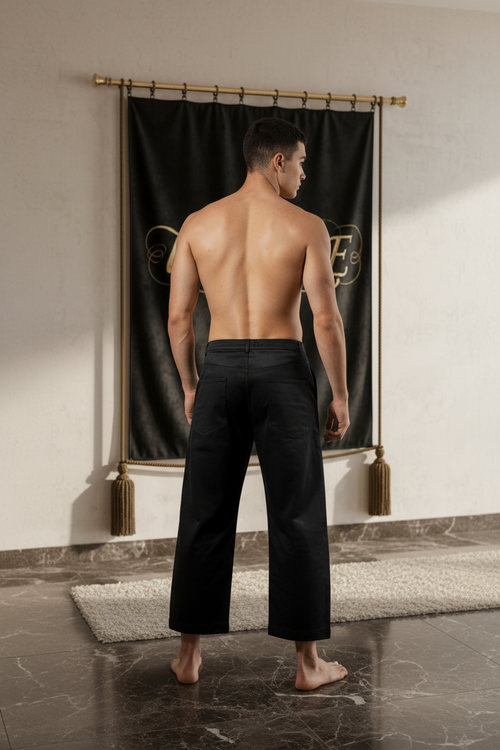 Empire - Barrel Leg Pant Noir Homme Dos
