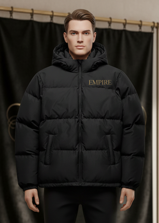 EMPIRE Hooded Puffer Jacket front view