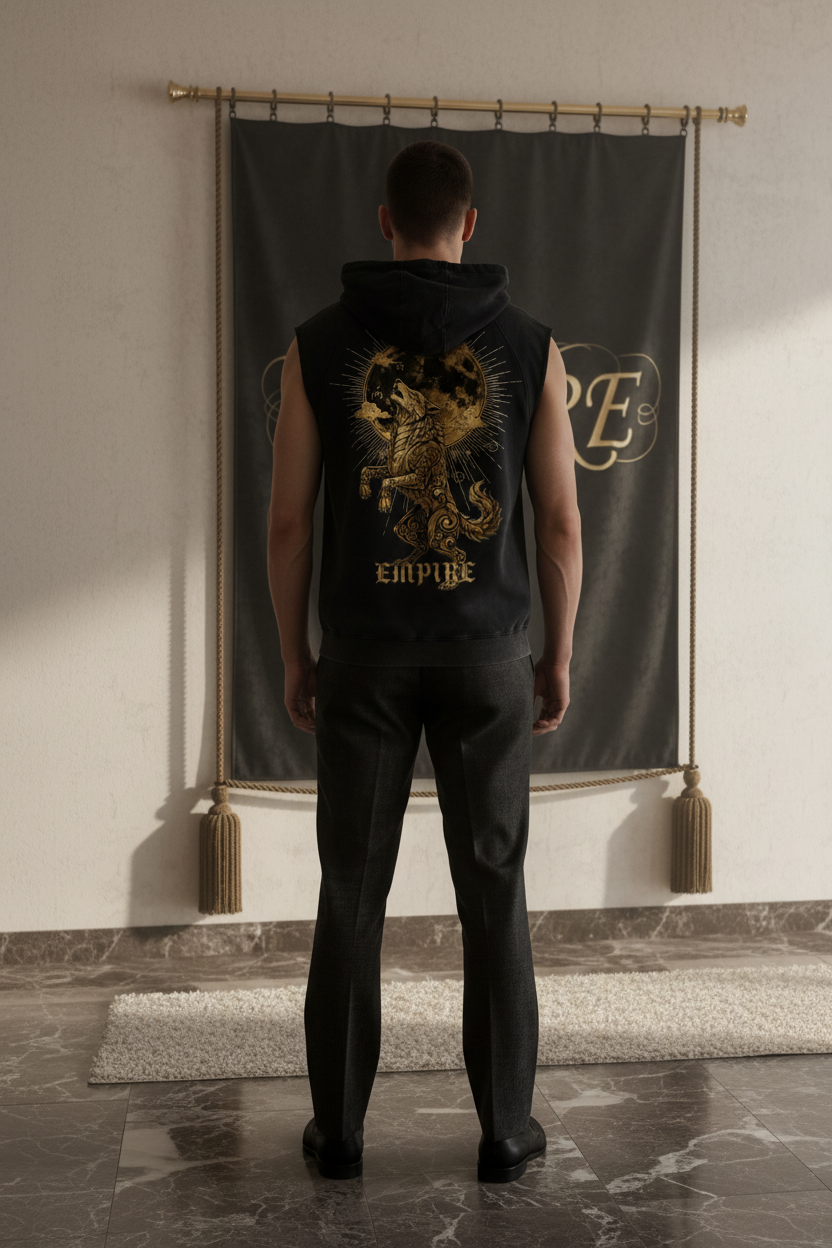 Empire Hoodie Sans Manches - Dos