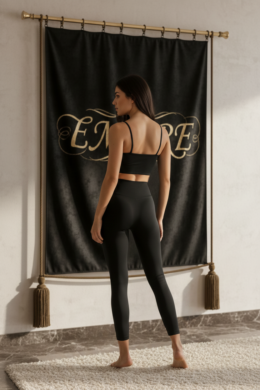 Empire - Legging Crop Bralette Noir Femme Dos v2