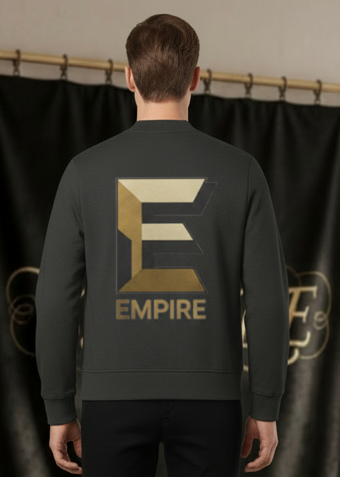 EMPIRE Lightweight French Terry Bomber Jacket back view