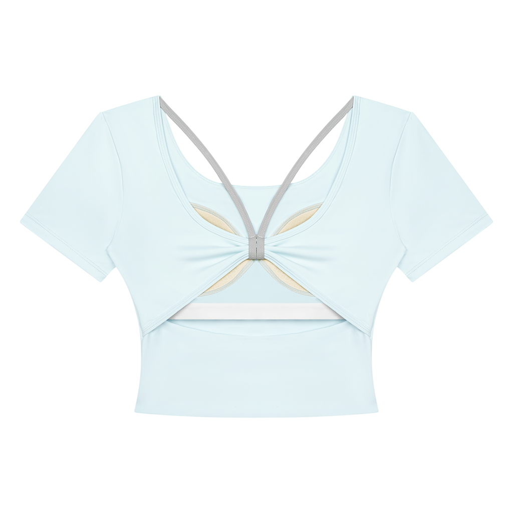 EMPIRE Women's Color-Block Cropped Tee — Empire Silk Knot