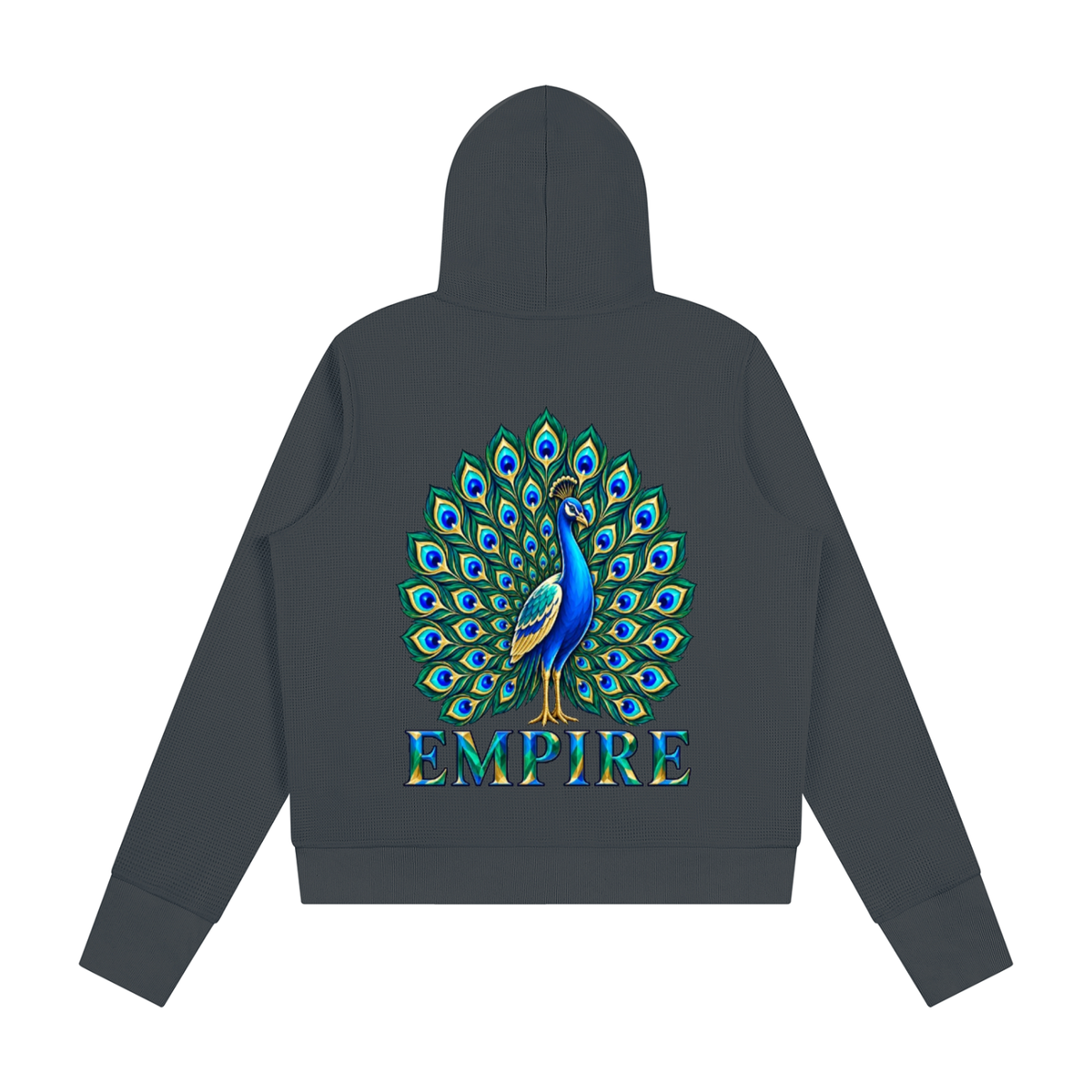 EMPIRE Women's Waffle Full-Zip Hoodie — Empire Midnight Peacock
