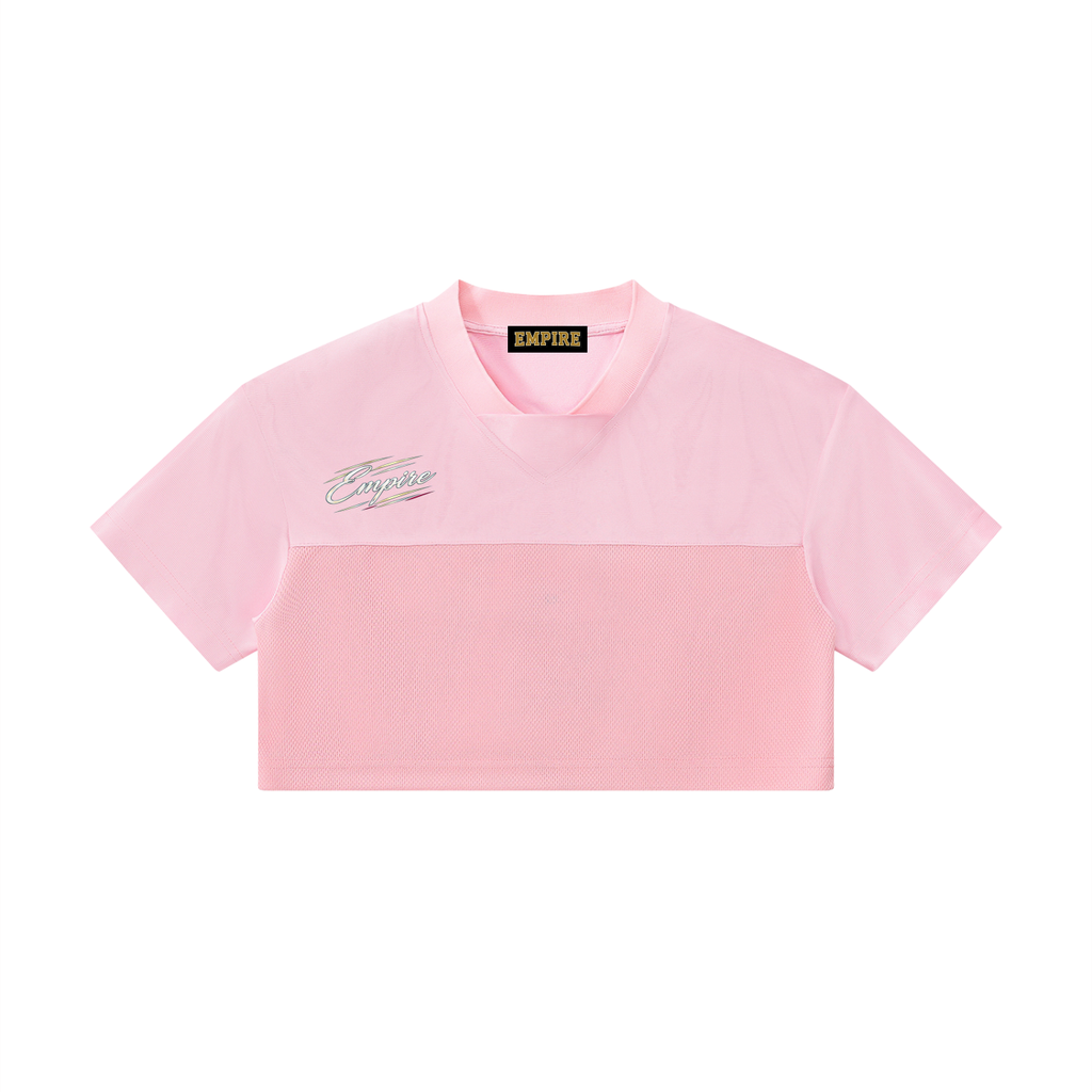 EMPIRE Women's Cropped V-Neck Jersey — Courtline Signature