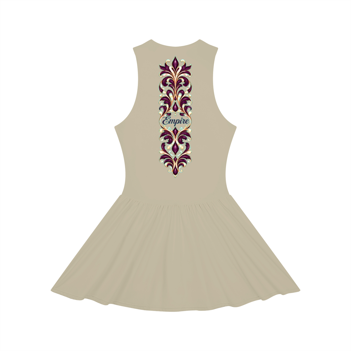 EMPIRE Women's Ruched Full-Zip Dress — Amethyst Filigree