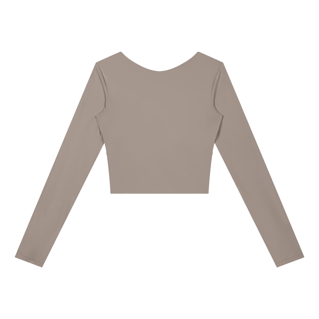 EMPIRE Women's Panelled Long-Sleeve Yoga Top — Chrome Signature