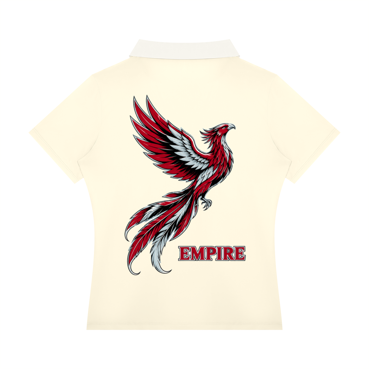 EMPIRE Women's Colour-Block Short-Sleeve Polo — Empire Crimson Phoenix