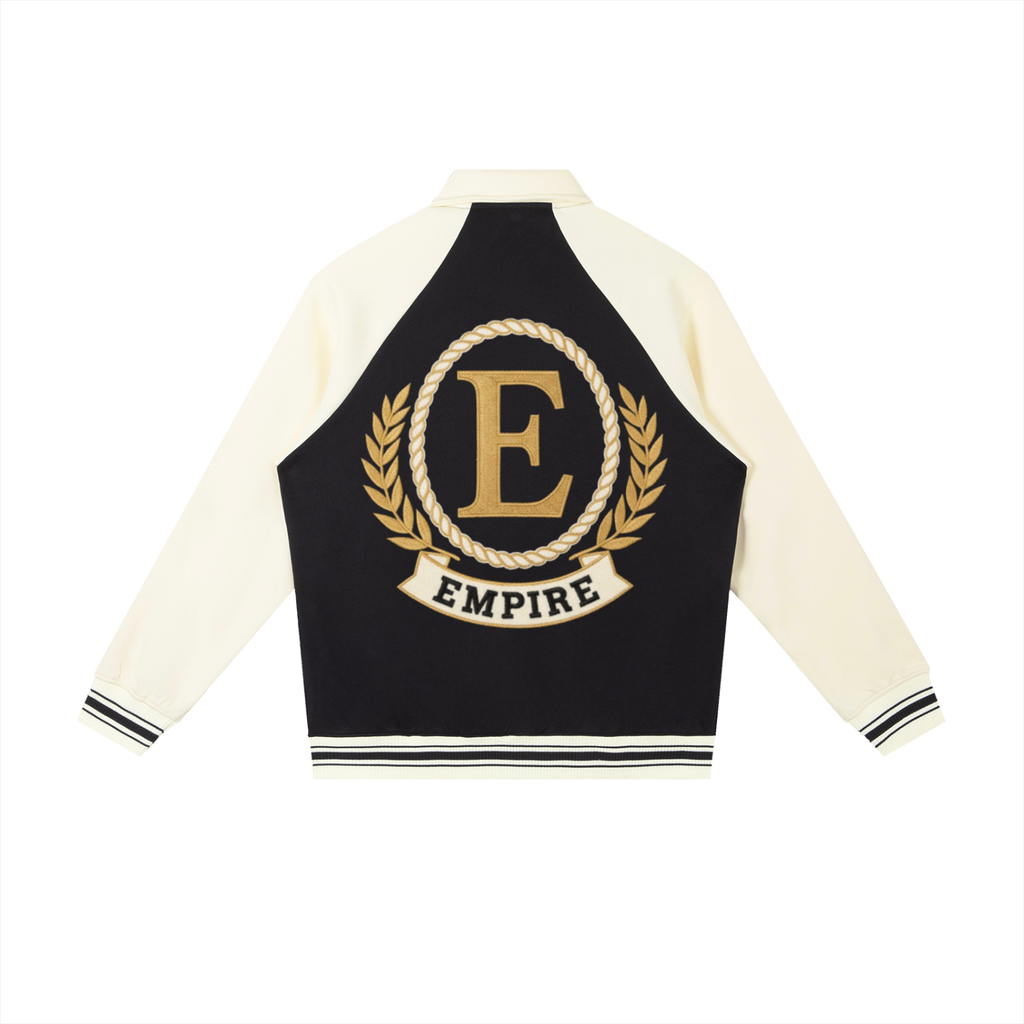EMPIRE Men’s Contrast Raglan-Sleeve Baseball Jacket — Private Club