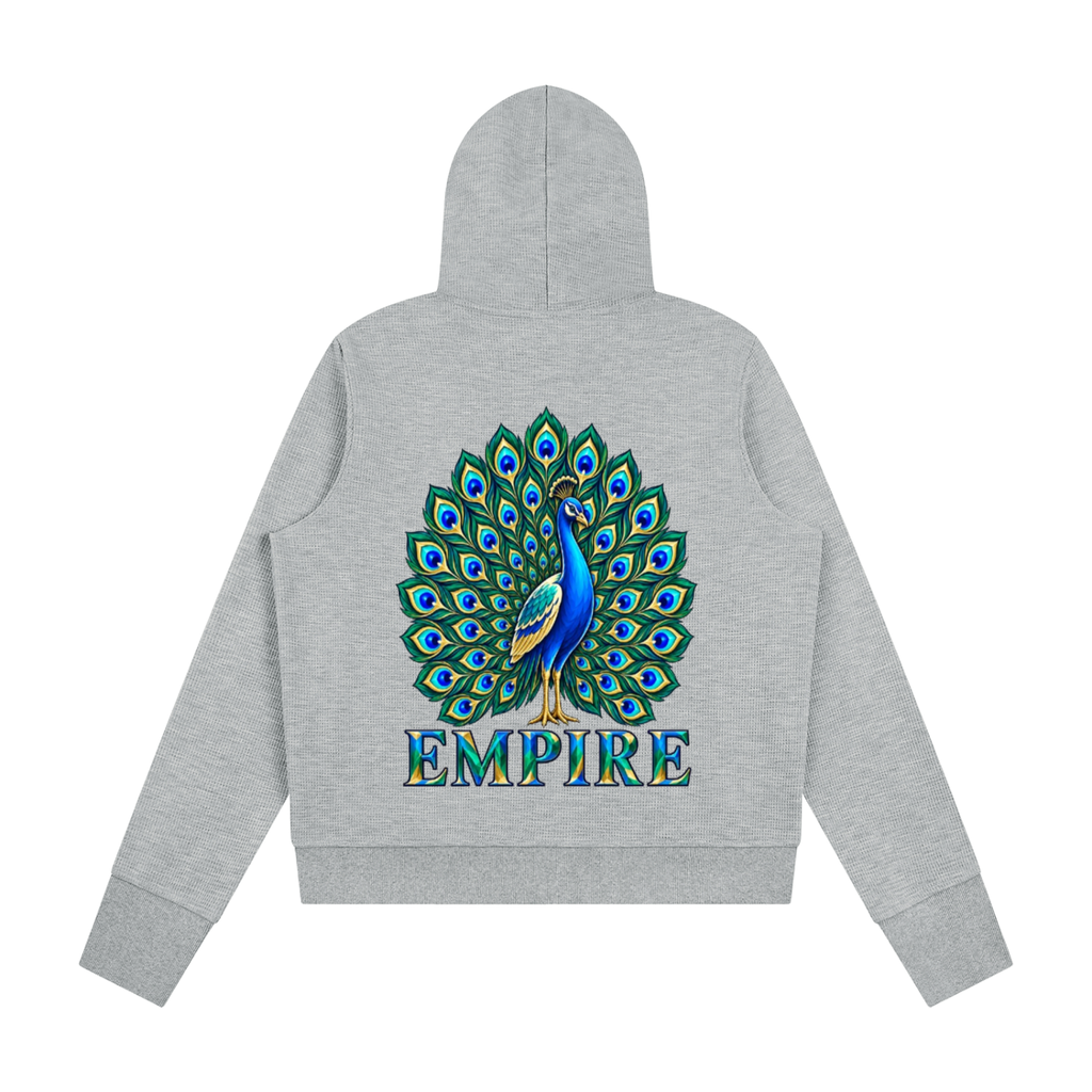 EMPIRE Women's Waffle Full-Zip Hoodie — Empire Midnight Peacock