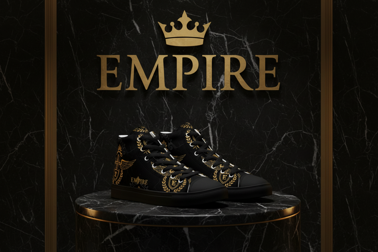 High-top canvas paire 2 - mockup Empire
