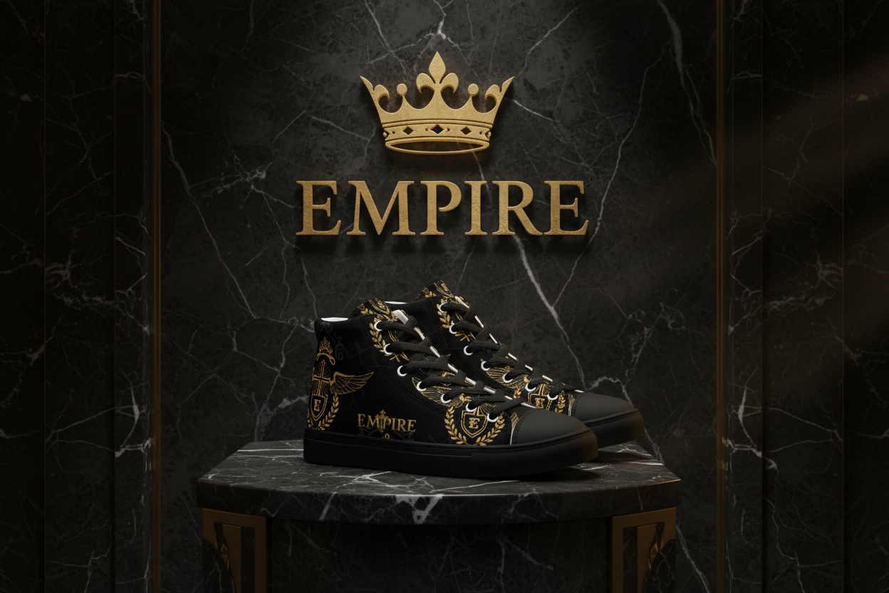 High-top canvas paire 3 - mockup Empire