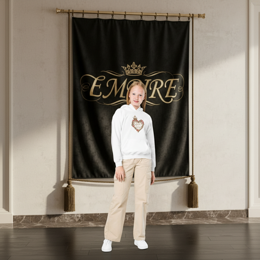 Hoodie blanc Queen of EMPIRE - Vue de face