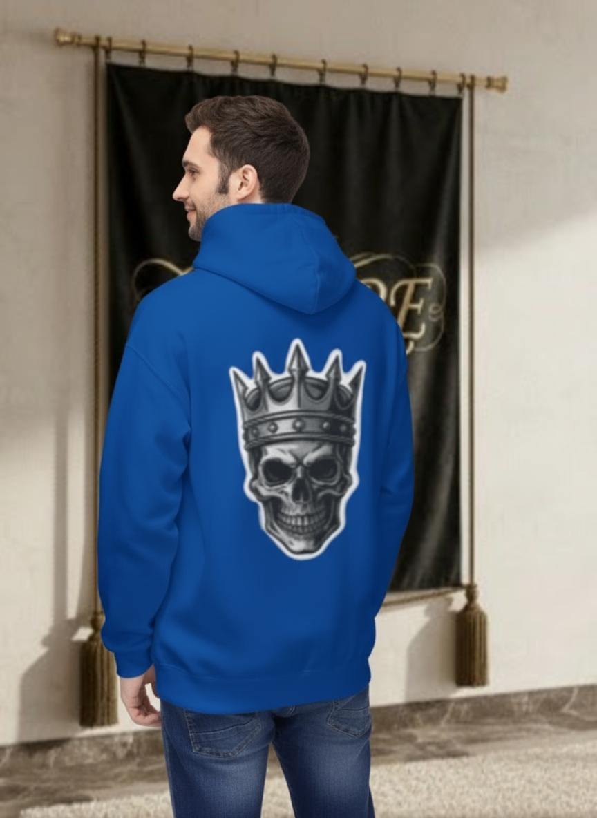 Hoodie bleu royal EMPIRE homme vue de dos