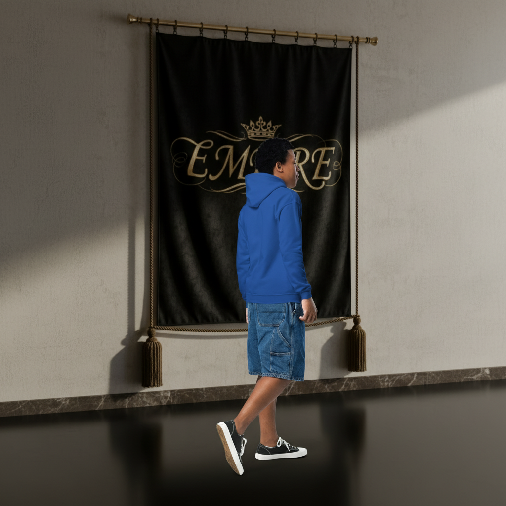 Hoodie bleu royal EMPIRE - Vue de dos