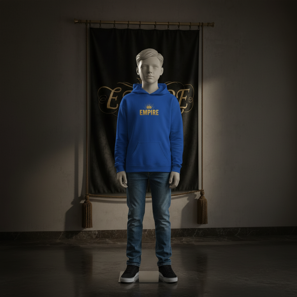 Hoodie bleu royal EMPIRE - Vue de face