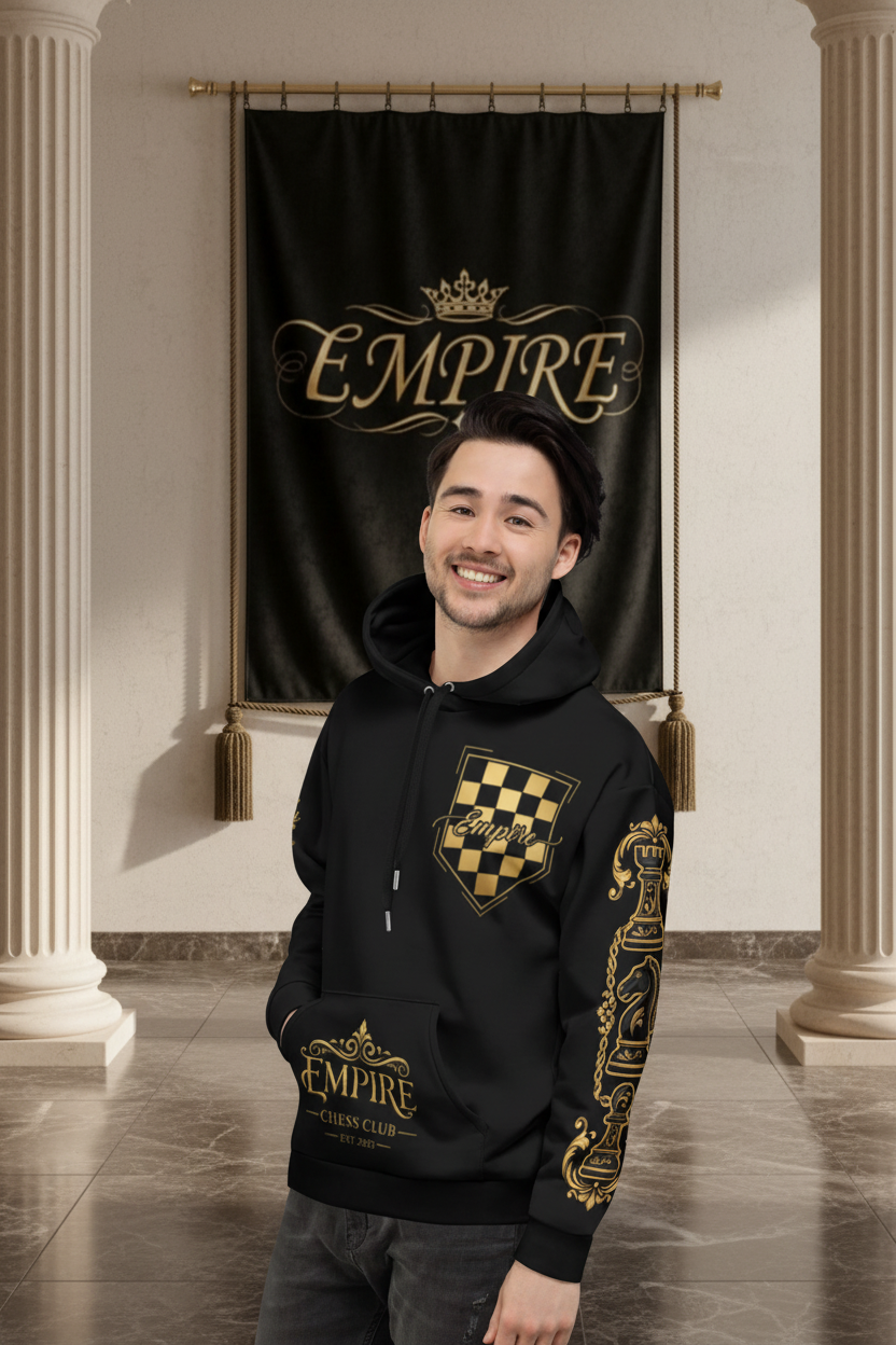 Hoodie Empire Chess Club - Manche gauche