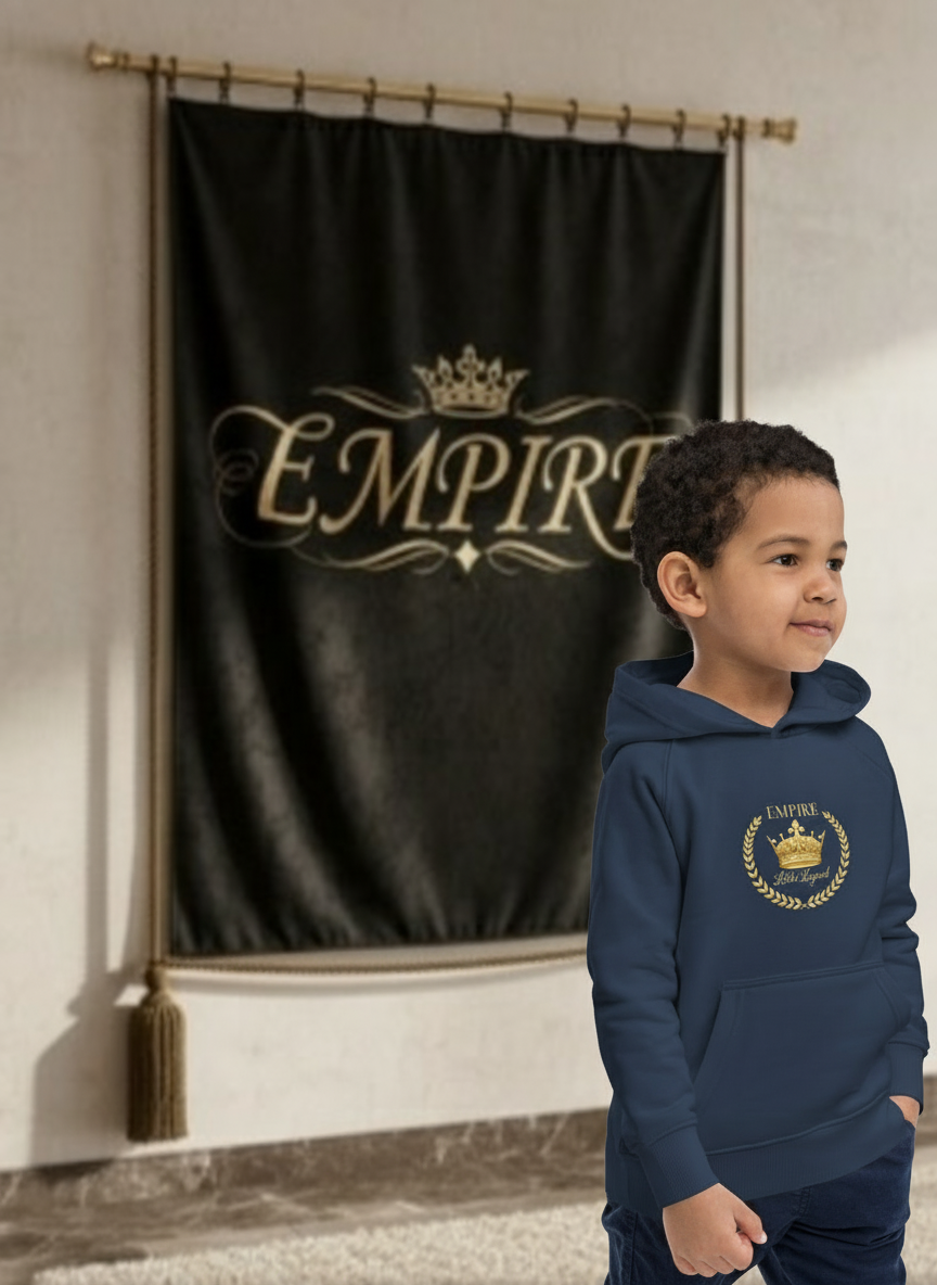Hoodie enfant garçon EMPIRE Little Legend bleu marine - Vue de profil