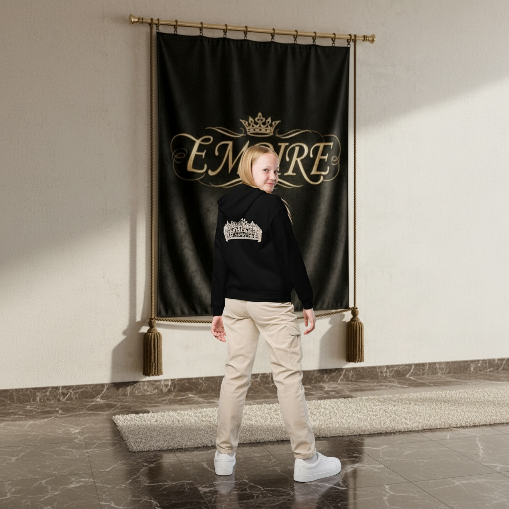 Hoodie noir EMPIRE logo - Vue de dos