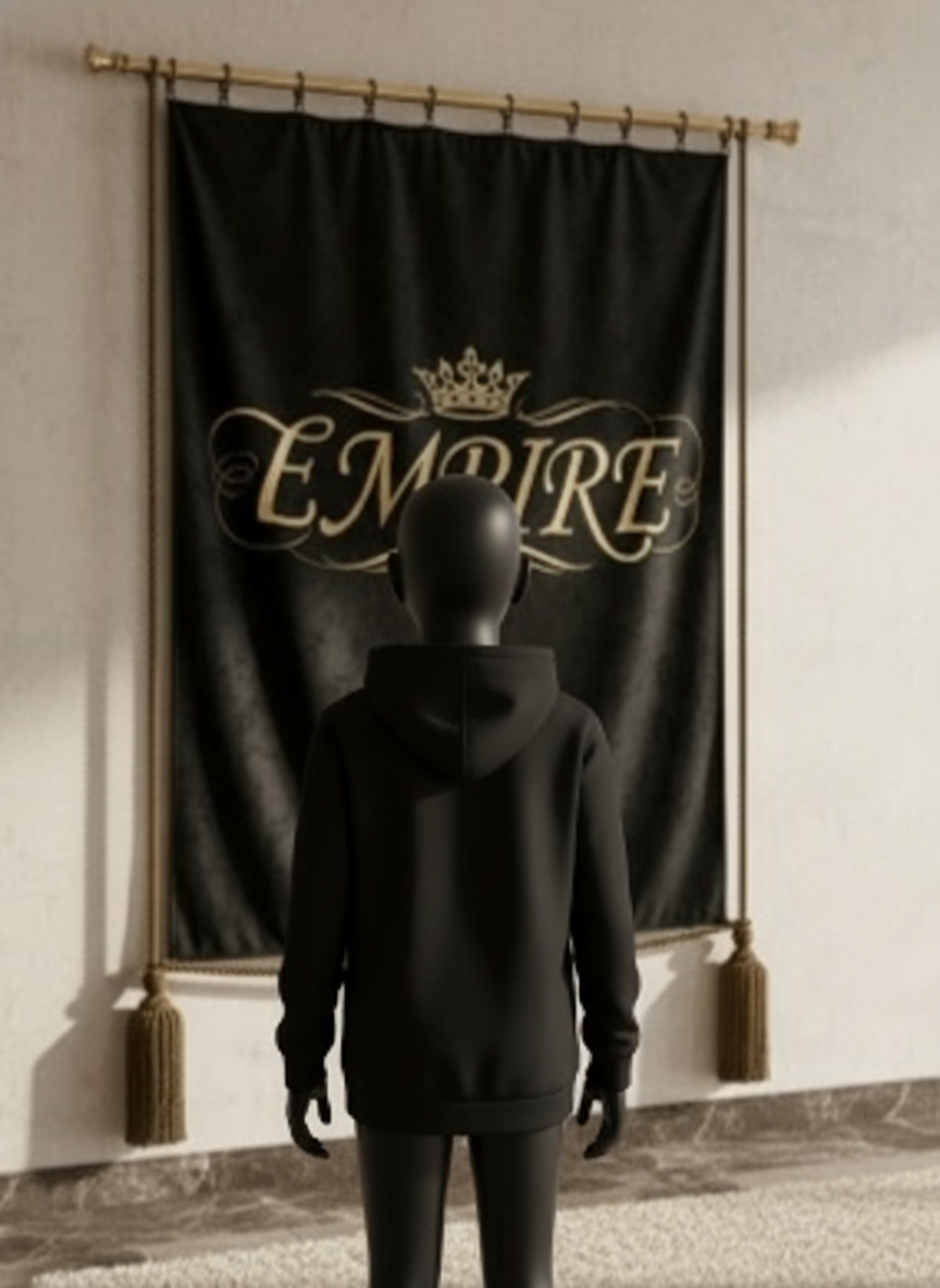 Hoodie noir EMPIRE - Vue de dos