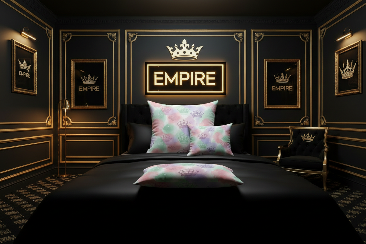 Housses EMPIRE aquarelle couronnes verso - Empire Palace