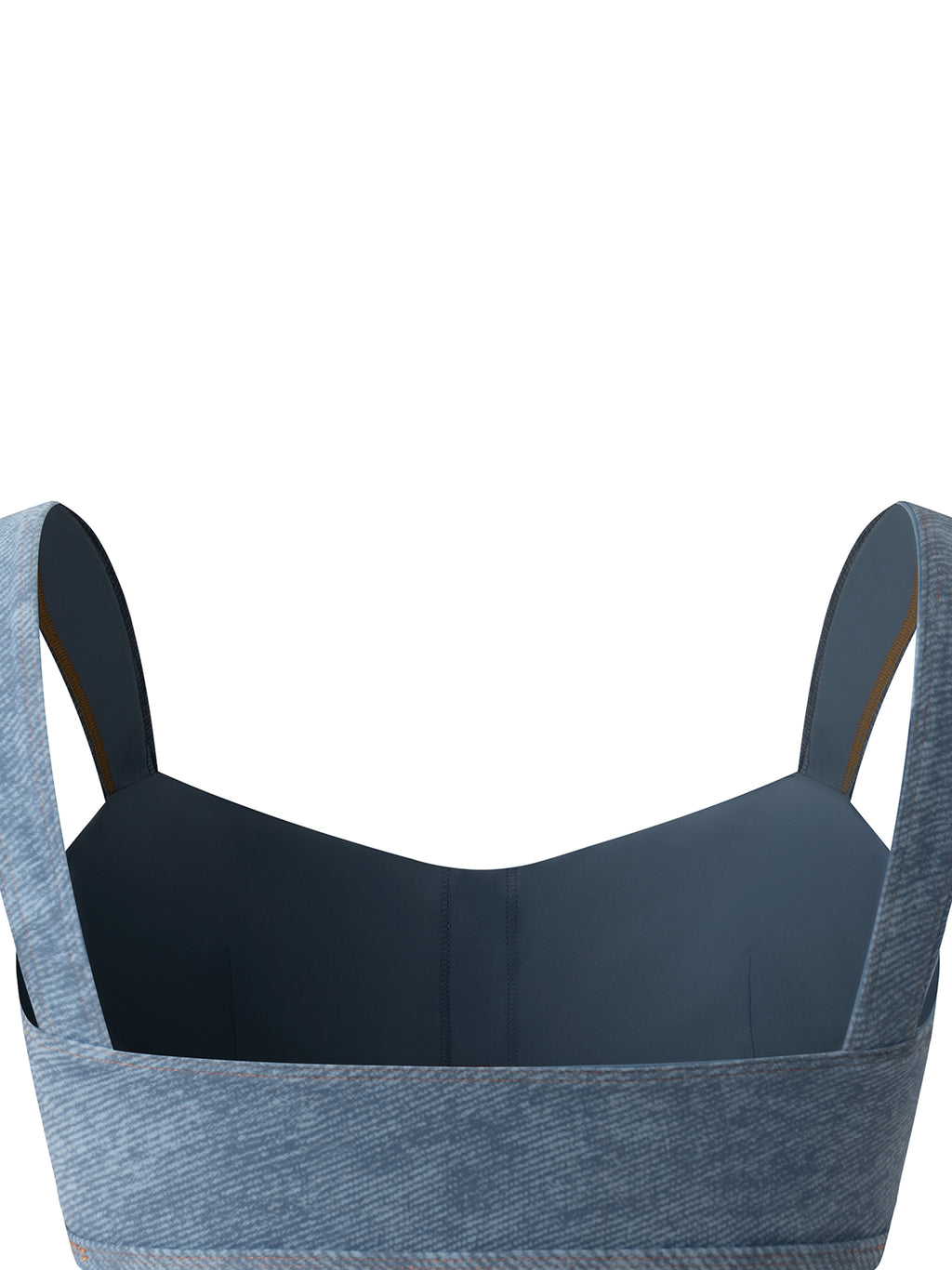 EMPIRE Faux Denim Sports Bra — Premium Women's Activewear